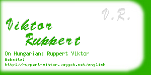 viktor ruppert business card